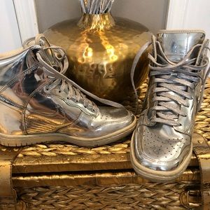 RARE!!! Nike SILVER MIRROR sky high  AG SNEAKERS